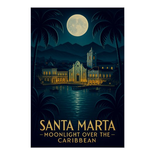 SANTA MARTA — カリブ海の月明かり ポスター (正面)