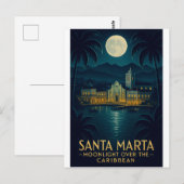 SANTA MARTA — カリブ海の月明かり ポストカード (正面/裏面)