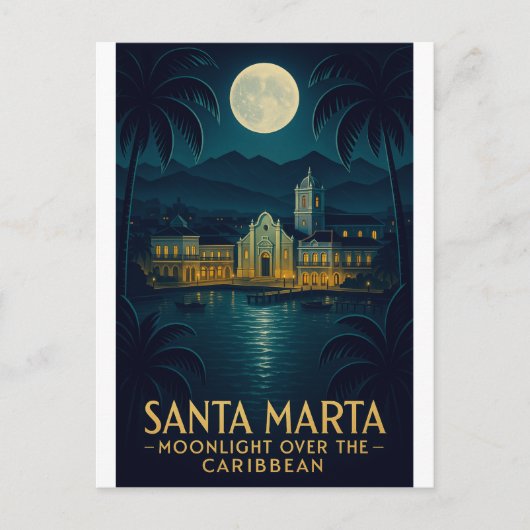 SANTA MARTA — カリブ海の月明かり ポストカード (正面)