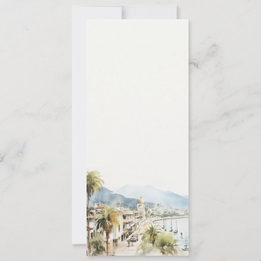 Santa Marta Colombia Landscape Wedding Menu Card 招待状 (裏面)