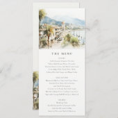 Santa Marta Colombia Landscape Wedding Menu Card 招待状 (正面/裏面)