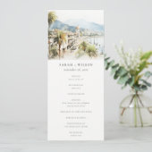 Santa Marta Colombia Landscape Wedding Program 招待状 (スタンド正面)