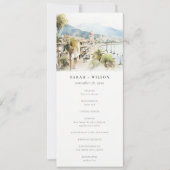 Santa Marta Colombia Landscape Wedding Program 招待状 (正面)