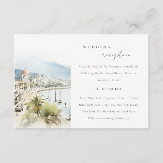 Santa Marta Colombia Landscape Wedding Reception エンクロージャーカード (正面)