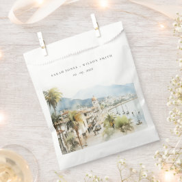 Santa Marta Colombia Watercolor Landscape Wedding フェイバーバッグ