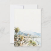 Santa Marta Colombia Watercolor Landscape Wedding 出欠カード (裏面)