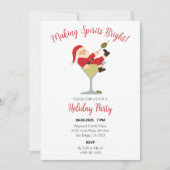 Santa Martini Christmas Party Invite 招待状 (正面)