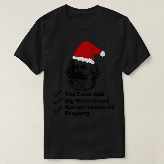Santa Marx - Karl Marx, Noël, philosophie, économi Tシャツ (デザイン正面)