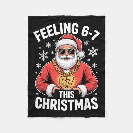 Santa Meme For Kids Feeling 67 At Holiday Family E フリースブランケット (正面)