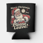Santa Merry Christmas Now Please Leave Sarcastic 缶クーラー (正面)