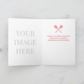 Santa Merry Laxmas Lacrosse Christmas Photo カード (内部)