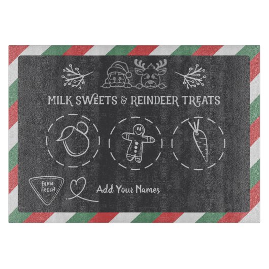 Santa Milk and Cookies Tray カッティングボード (正面)