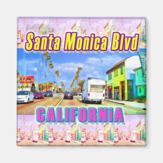 "Santa Monica Blvd 1"マグネット マグネット (正面)