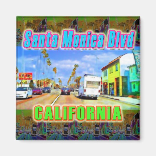 "Santa Monica Blvd 2"マグネット マグネット (正面)