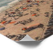 Santa Monica, CA - Los Angeles County Beach Scen ポスター (角)