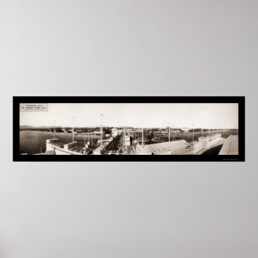 Santa Monica CA Ocean Park Photo 1914 ポスター (正面)