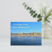 Santa Monica Californiaからの挨拶 ポストカード (スタンド正面)