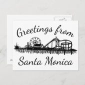 Santa Monica California CA Pierからの挨拶 ポストカード (正面/裏面)