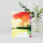 Santa Monica Pier – バースト色フォト編集 ポストカード (スタンド正面)