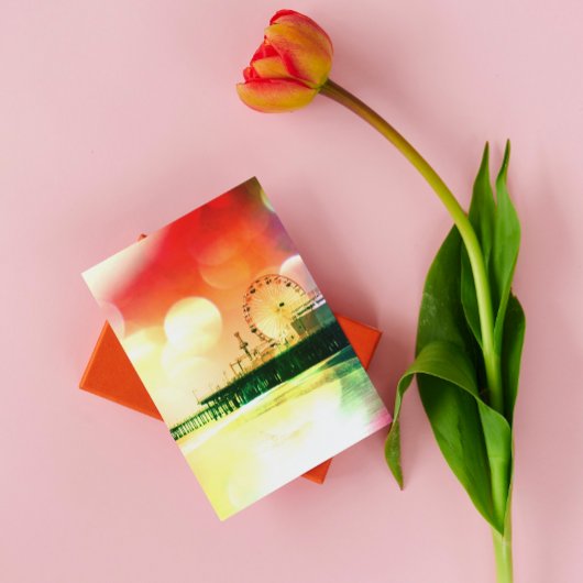 Santa Monica Pier – バースト色フォト編集 ポストカード