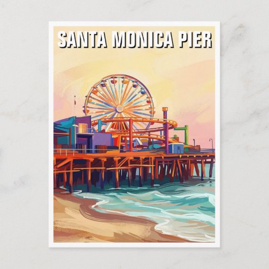 Santa Monica Pier ポストカード (正面)
