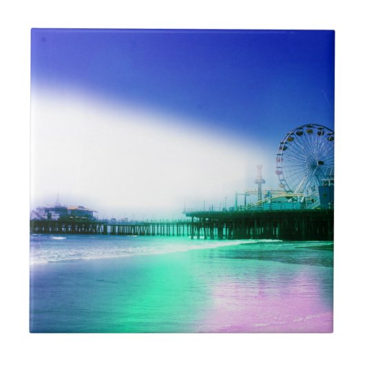 Santa Monica Pier - Blue Green Photo Edit タイル (正面)