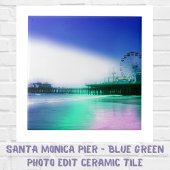 Santa Monica Pier - Blue Green Photo Edit タイル
