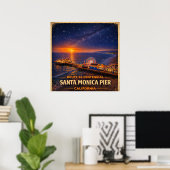 Santa Monica Pier California Centennial ポスター (ホームオフィス)