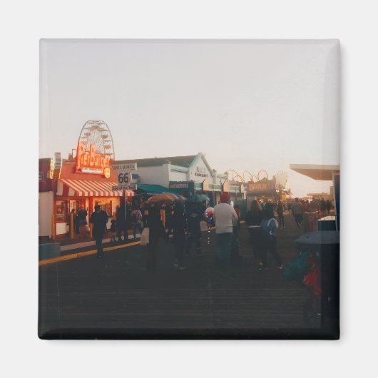 Santa Monica Pier, Los Angeles, California マグネット (正面)
