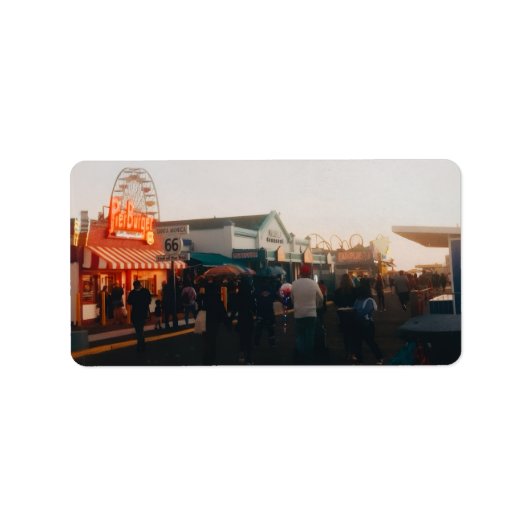 Santa Monica Pier, Los Angeles, California ラベル (正面)