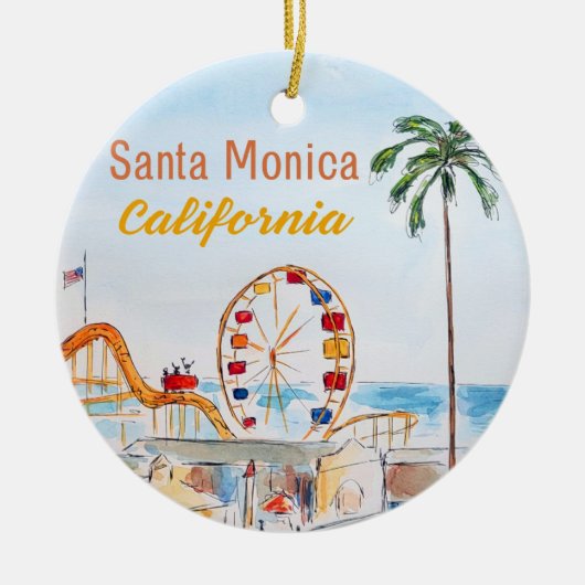 Santa Monica Pier Ornament セラミックオーナメント (正面)