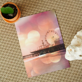 Santa Monica Pier - Pink Photo きらめく Edit ポストカード