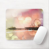 Santa Monica Pier - Pink Photo きらめく Edit マウスパッド (マウス)
