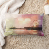 Santa Monica Pier - Pink Photo きらめく Edit ランバークッション (ブランケット)