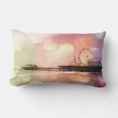 Santa Monica Pier - Pink Photo きらめく Edit ランバークッション (正面)