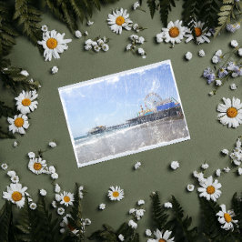 Santa Monica Pier - Shabby Chic Photo Edit ポストカード