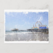 Santa Monica Pier - Shabby Chic Photo Edit ポストカード (正面)