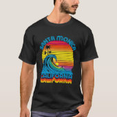 Santa Monica Retro Throwback Surf & Beach Souvenir Tシャツ (正面)