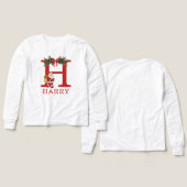 Santa Monogrammed and Name Family Matching (デザイン 正面＆背面)