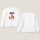 Santa Monogrammed and Name Family Matching (デザイン 正面＆背面)