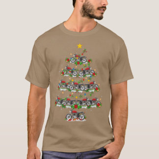 Santa Motorbike Chriにマッチするバイククリスマス Tシャツ