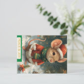 Santa Mouse Holiday Postcard シーズンポストカード (スタンド正面)