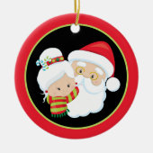Santa Mrs.クロース追加気持ち セラミックオーナメント (正面)