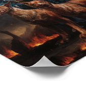 Santa Muerteと2犬ポスター ポスター (角)