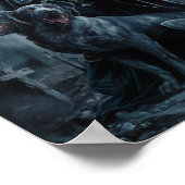 Santa Muerteと2頭の犬ポスター ポスター (角)