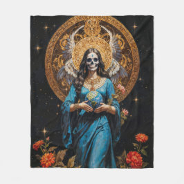 Santa Muerte フリースブランケット