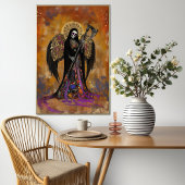 Santa Muerte Mystical Surreal Abstract Portrait ポスター