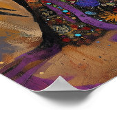 Santa Muerte Mystical Surreal Abstract Portrait ポスター (角)