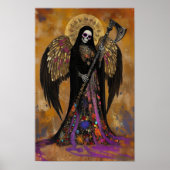 Santa Muerte Mystical Surreal Abstract Portrait ポスター (正面)
