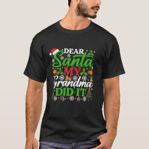 Santa My 親愛 GrandaがSanta Chrのシャツをおもしろい着た Tシャツ